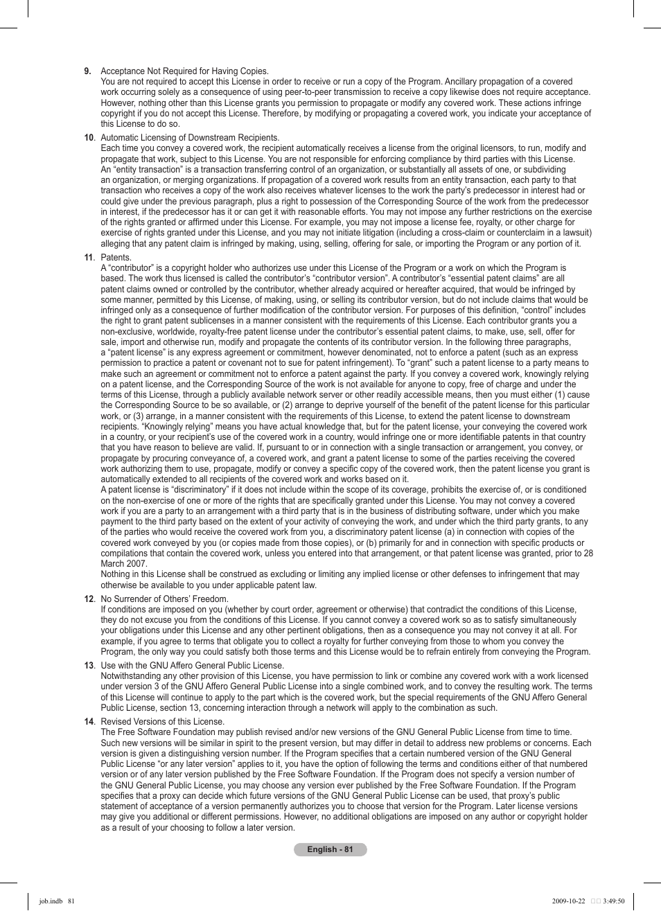Samsung PS58B850Y1P User Manual | Page 81 / 655
