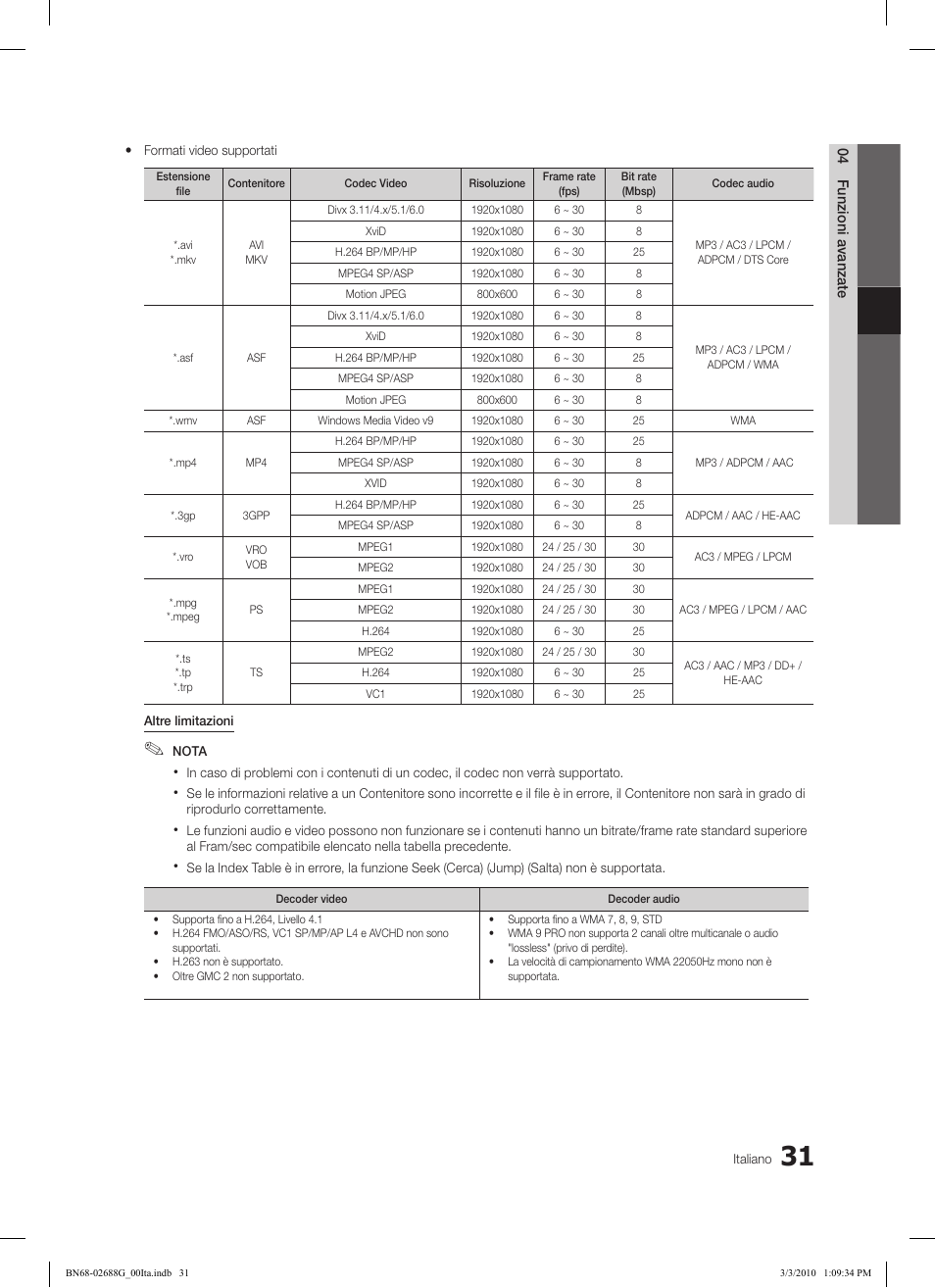 Samsung LE37C550J1W User Manual | Page 175 / 194