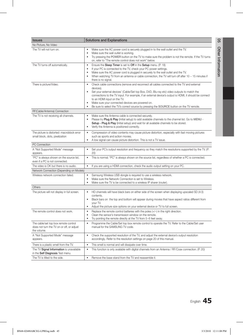 05 other information | Samsung LE37C550J1W User Manual | Page 45 / 194