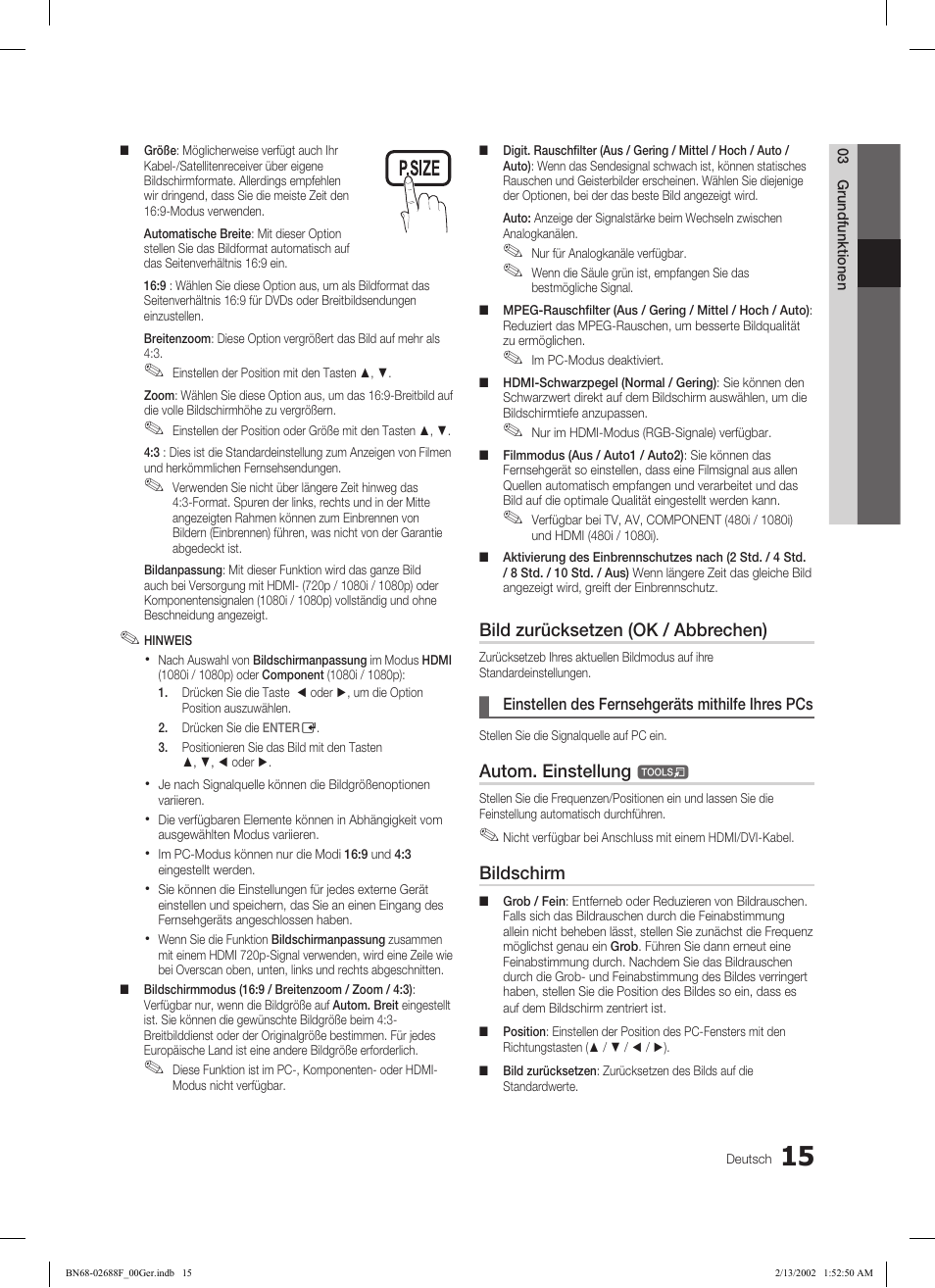 Samsung LE37C550J1W User Manual | Page 63 / 194