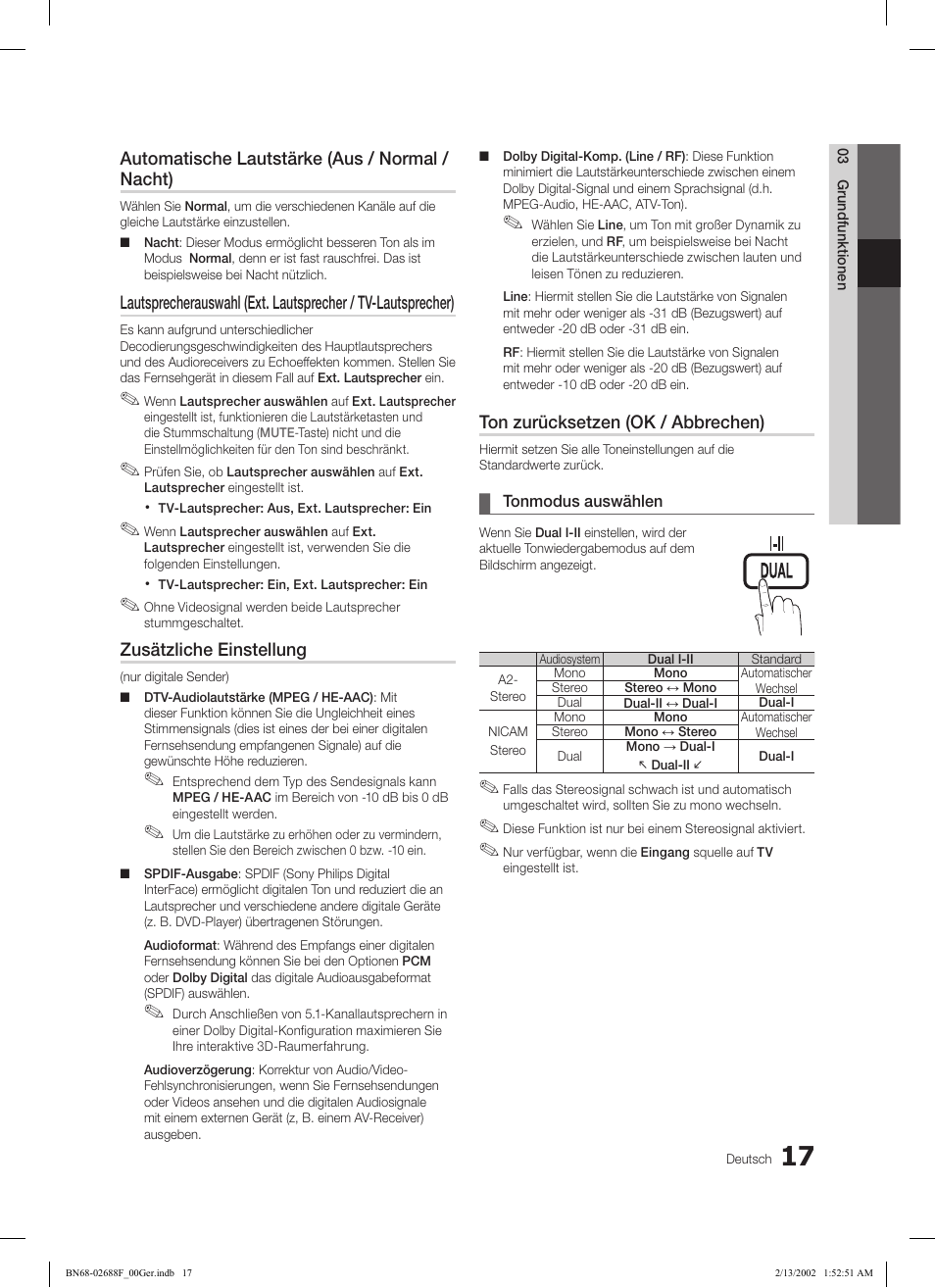 Samsung LE37C550J1W User Manual | Page 65 / 194