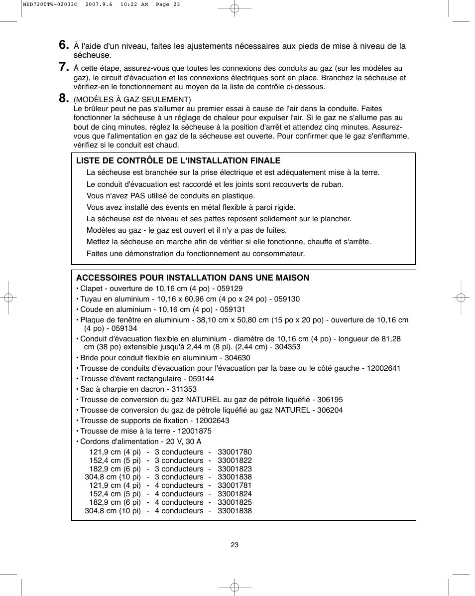 Amana Automatic Dryer User Manual | Page 23 / 37