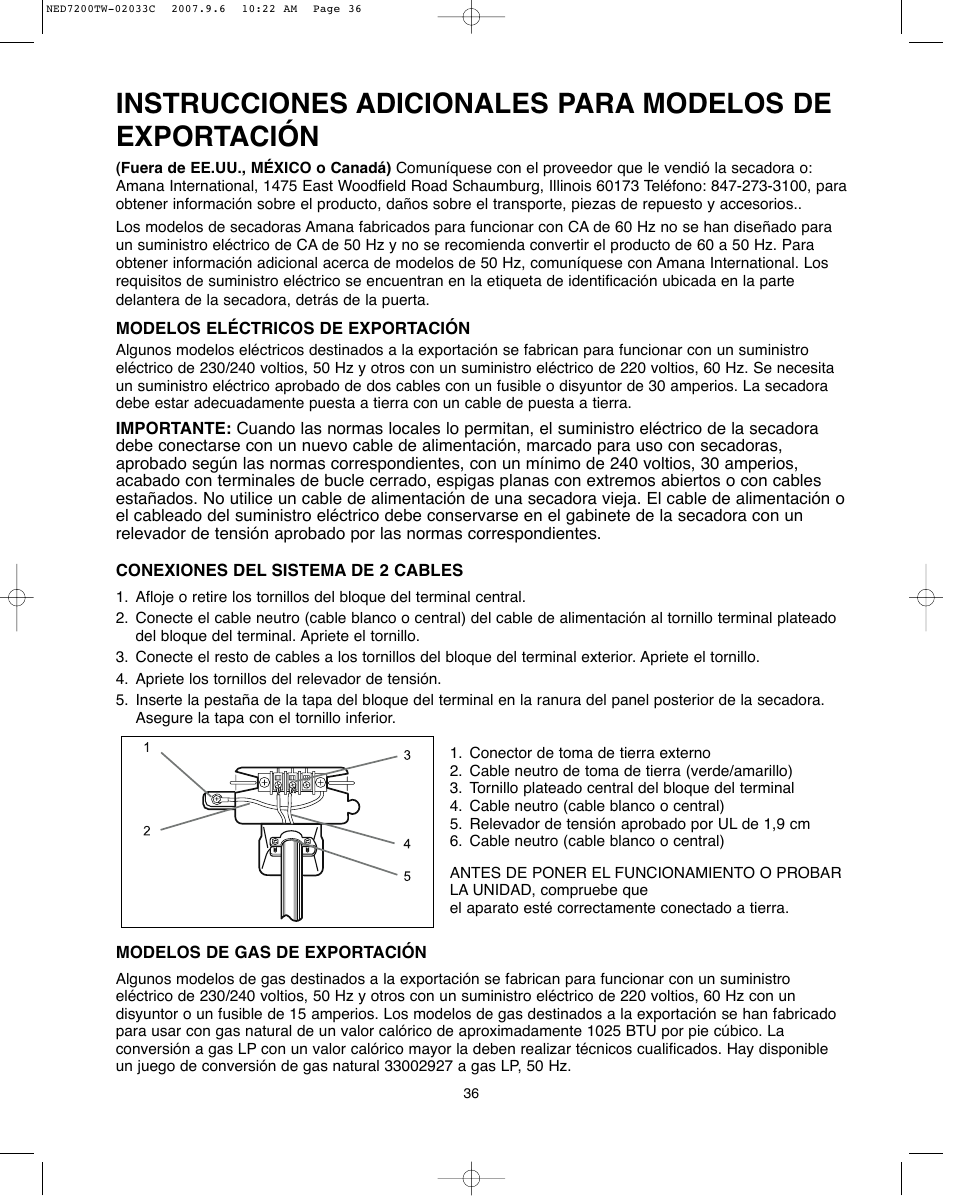 Amana Automatic Dryer User Manual | Page 36 / 37