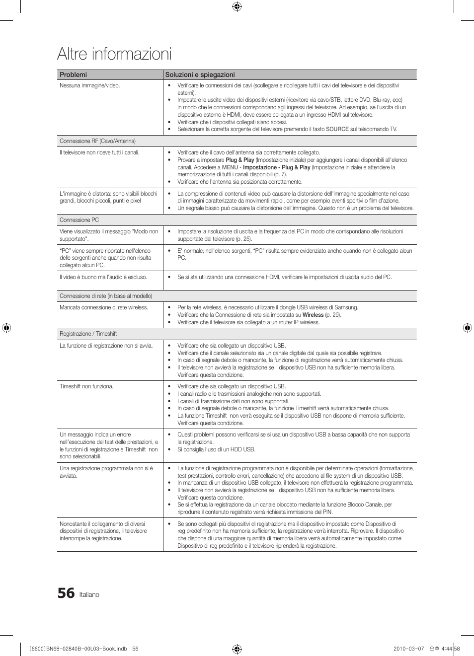 Altre informazioni | Samsung UE32C6600UP User Manual | Page 116 / 181