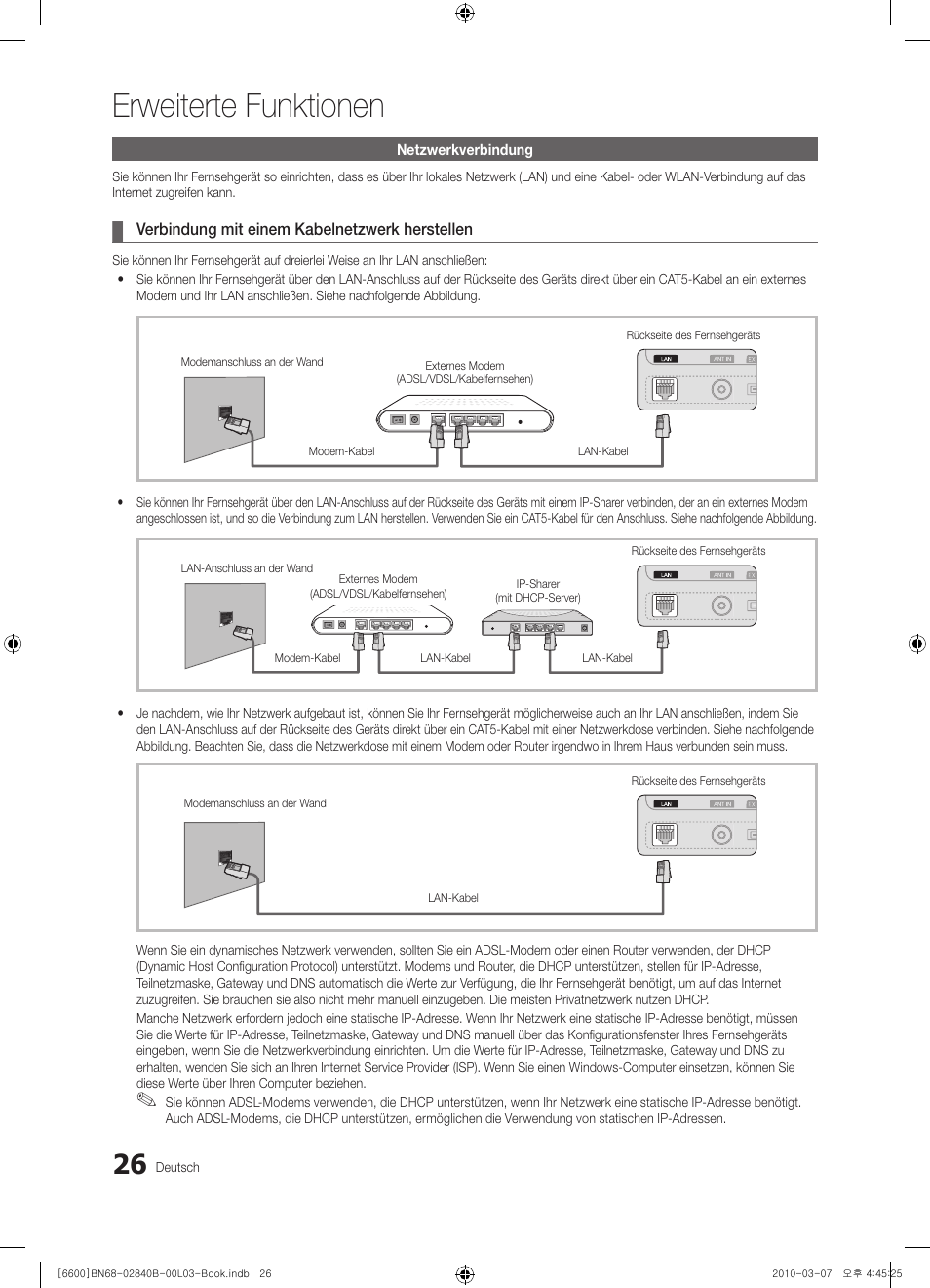 Erweiterte funktionen | Samsung UE32C6600UP User Manual | Page 146 / 181