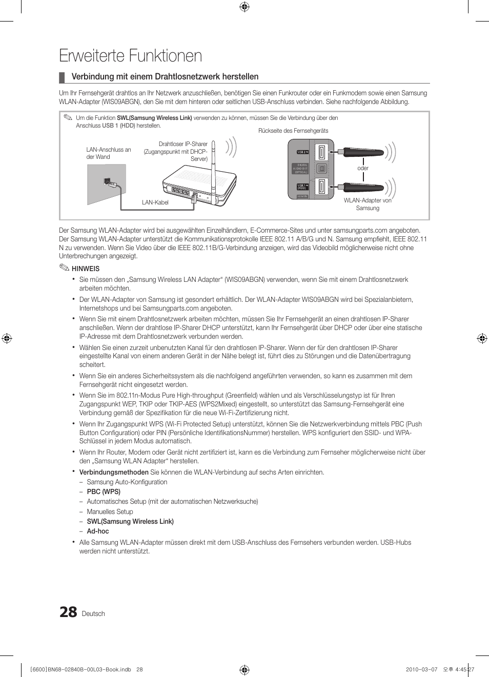 Erweiterte funktionen | Samsung UE32C6600UP User Manual | Page 148 / 181