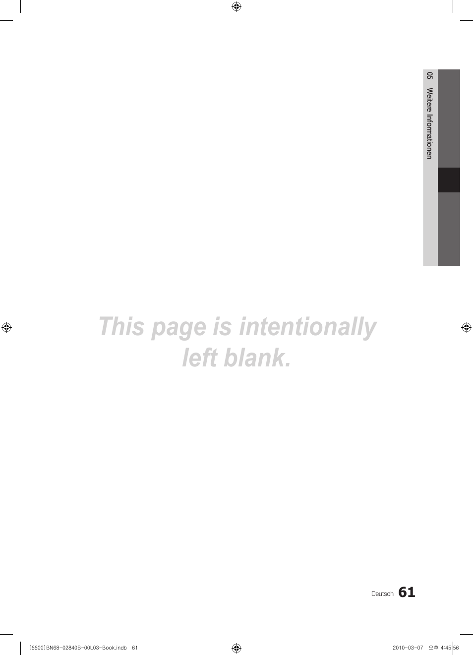 This page is intentionally left blank | Samsung UE32C6600UP User Manual | Page 181 / 181