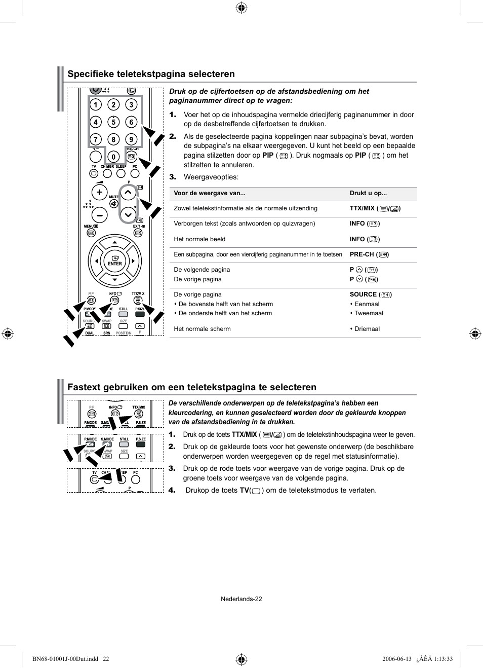 Specifieke teletekstpagina selecteren | Samsung LE32S71B User Manual | Page 102 / 187