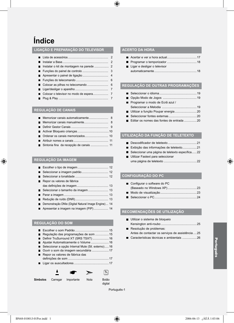 Índice | Samsung LE32S71B User Manual | Page 133 / 187