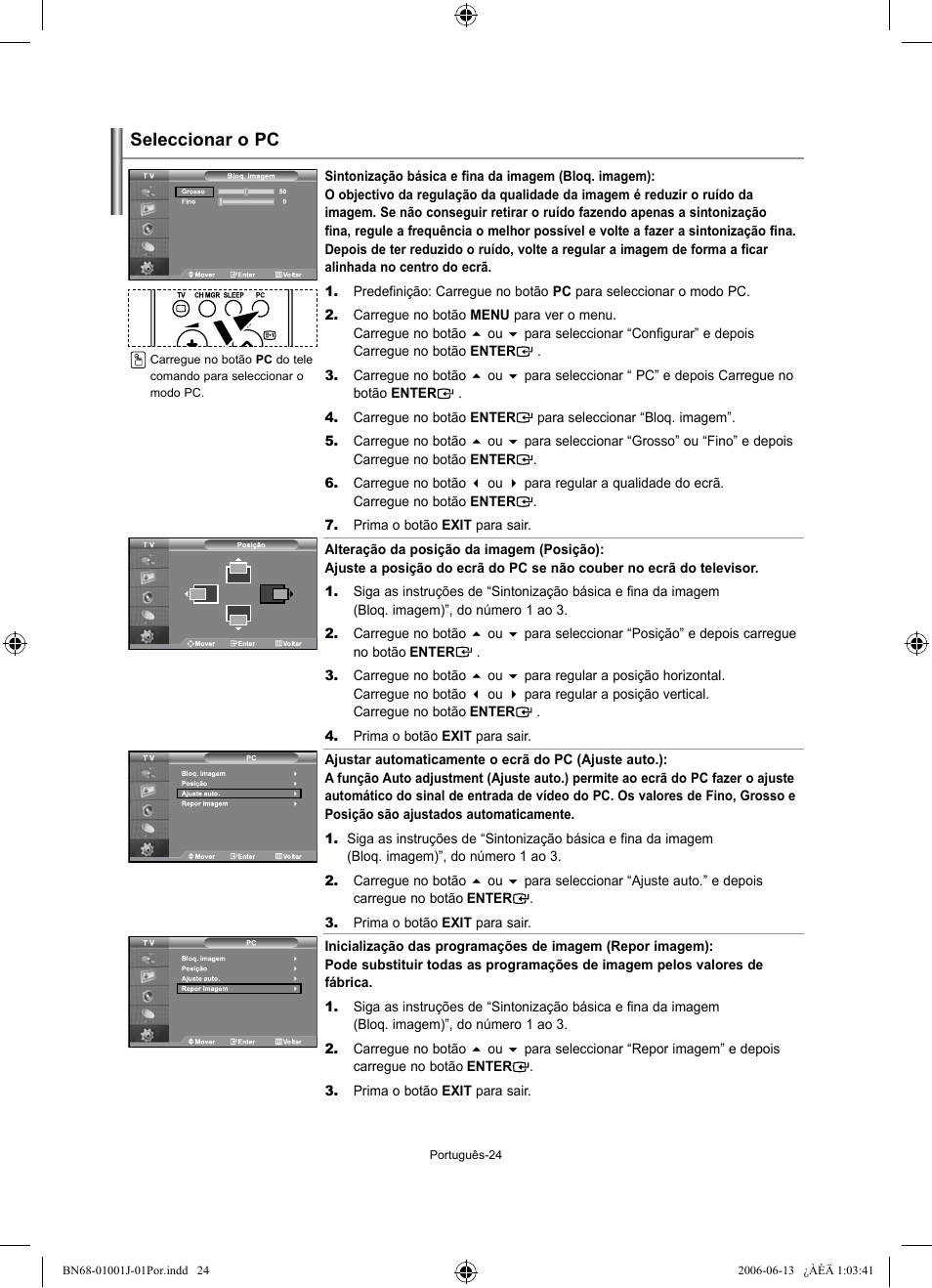 Seleccionar o pc | Samsung LE32S71B User Manual | Page 156 / 187