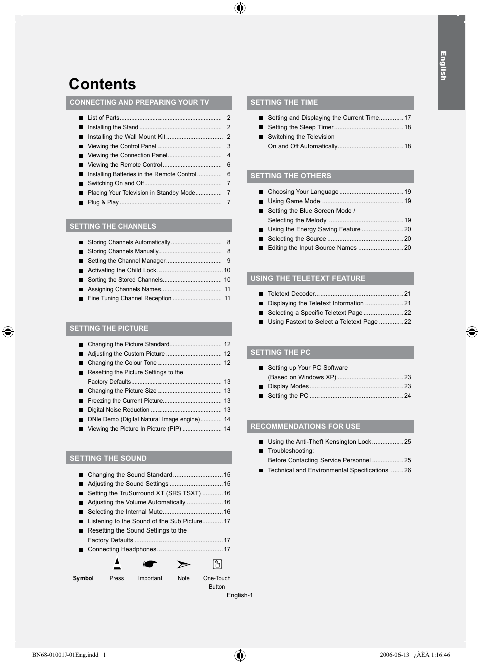 Samsung LE32S71B User Manual | Page 3 / 187
