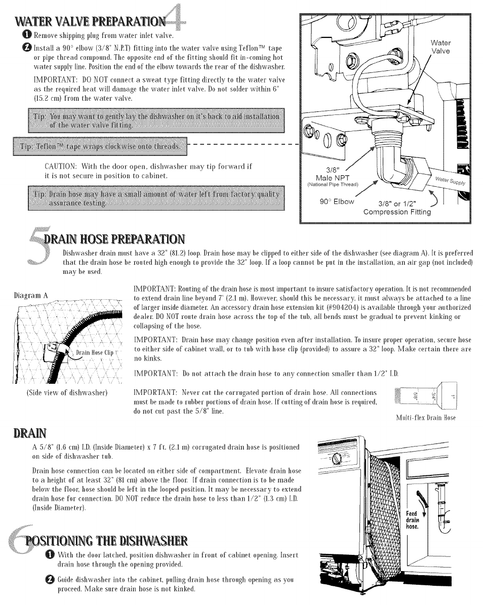 I'osrrioning the dtshmshlr | Amana L0503010 User Manual | Page 3 / 6