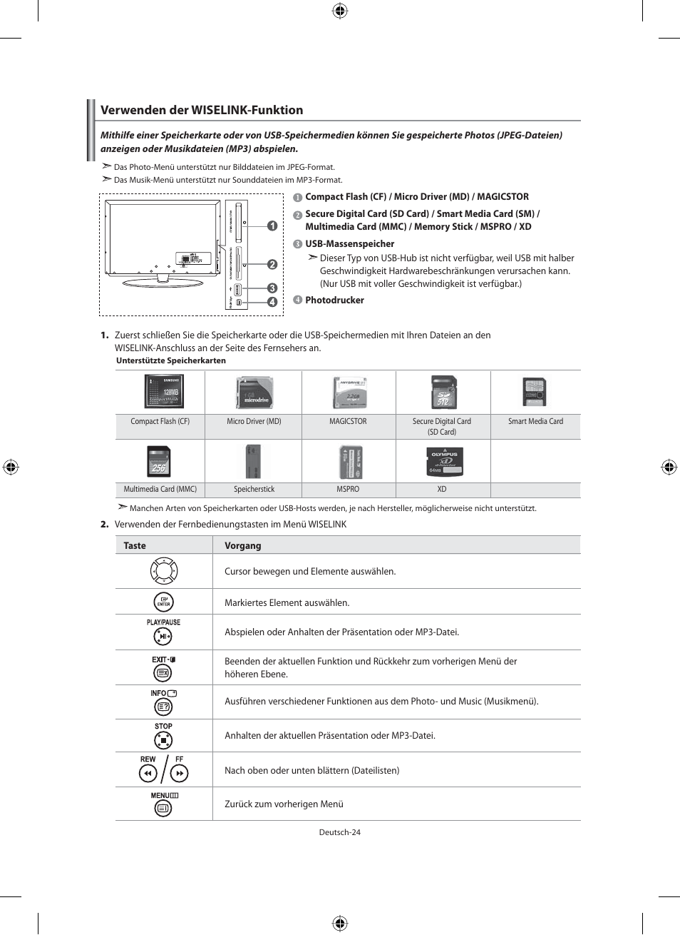 Verwenden der wiselink-funktion | Samsung LE46F71B User Manual | Page 114 / 312