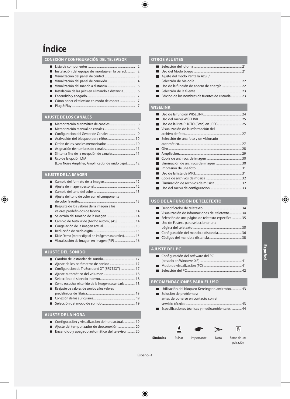 Índice | Samsung LE46F71B User Manual | Page 179 / 312