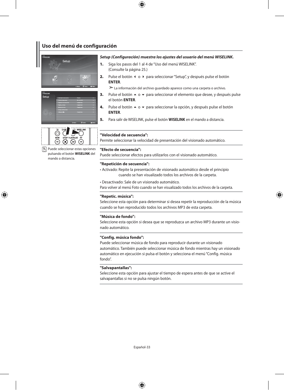 Uso del menú de configuración | Samsung LE46F71B User Manual | Page 211 / 312