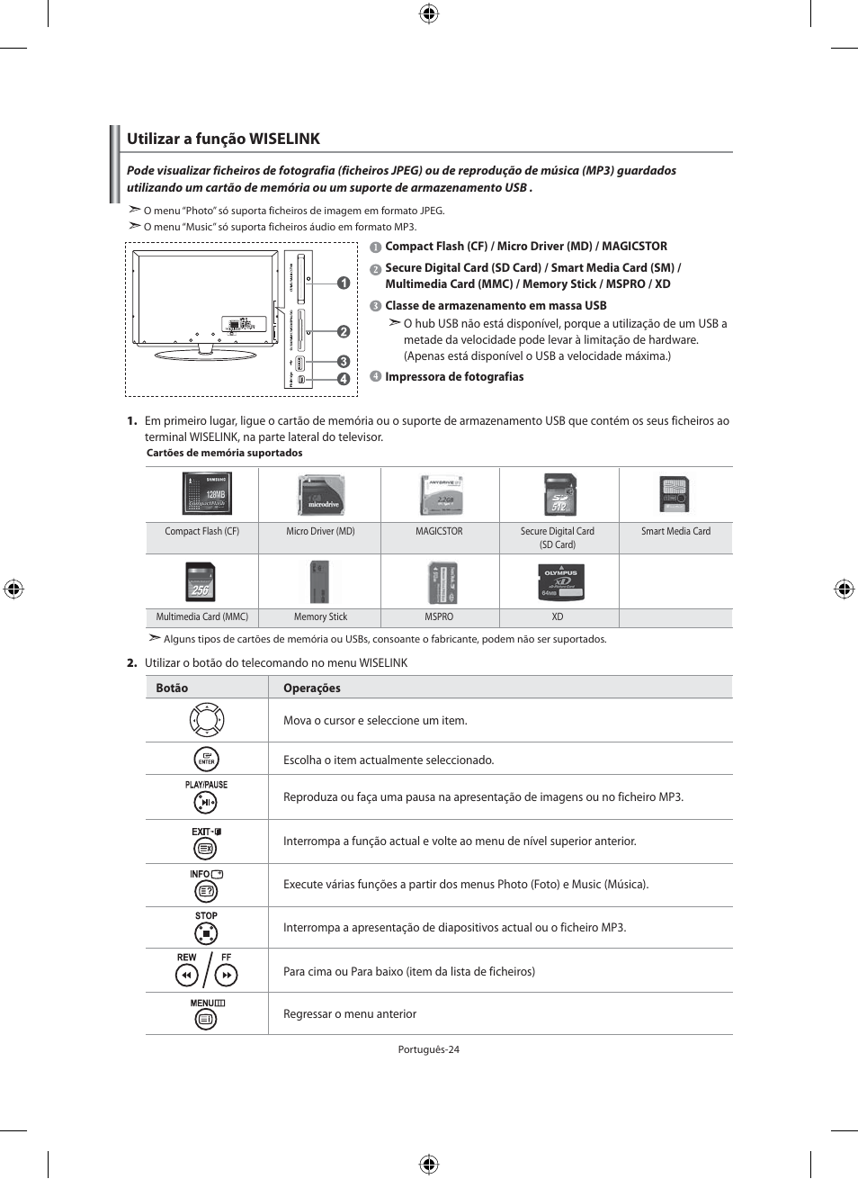 Utilizar a função wiselink | Samsung LE46F71B User Manual | Page 246 / 312