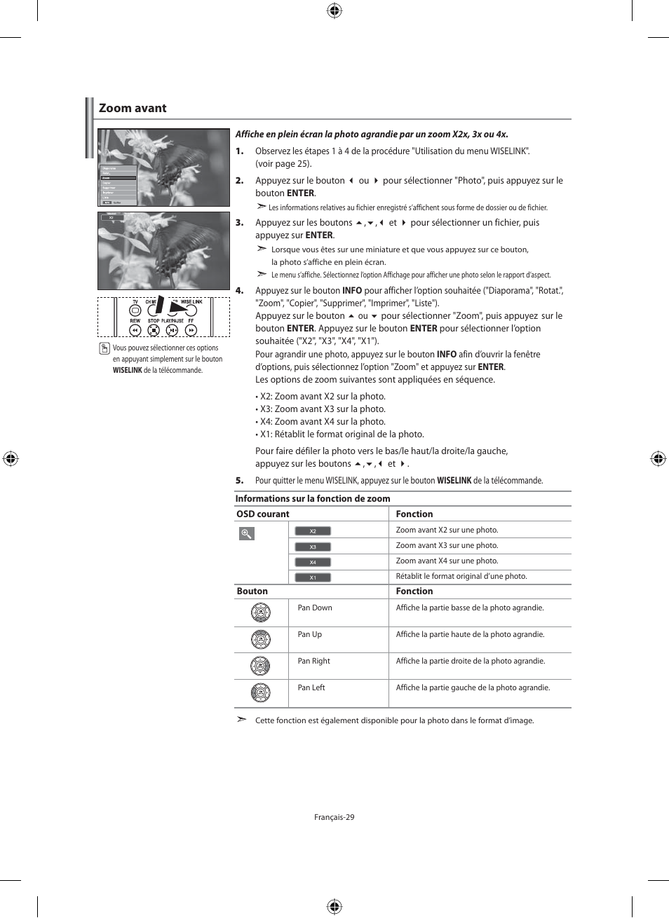 Zoom avant | Samsung LE46F71B User Manual | Page 75 / 312