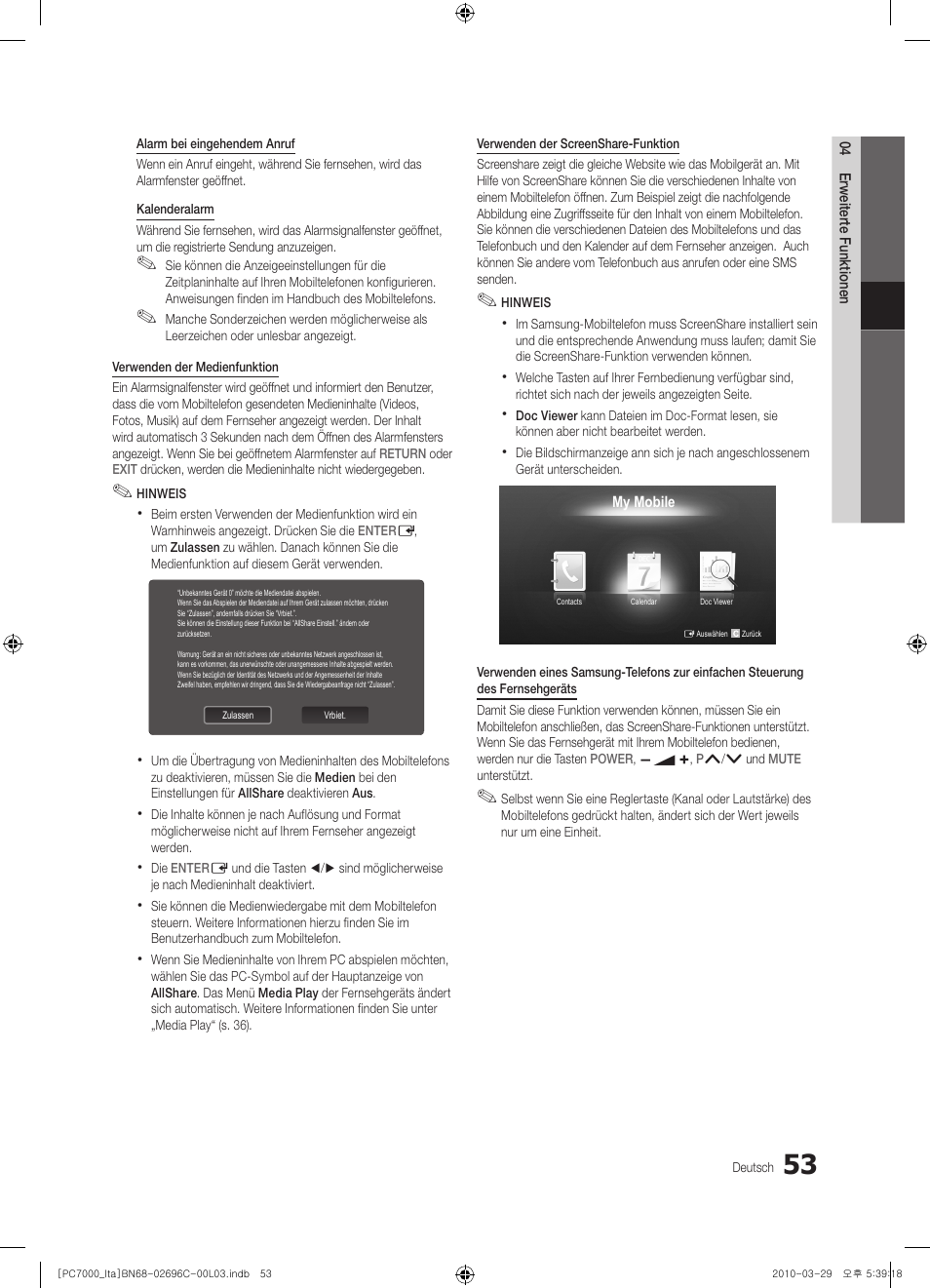 Samsung PS50C7000YP User Manual | Page 179 / 189