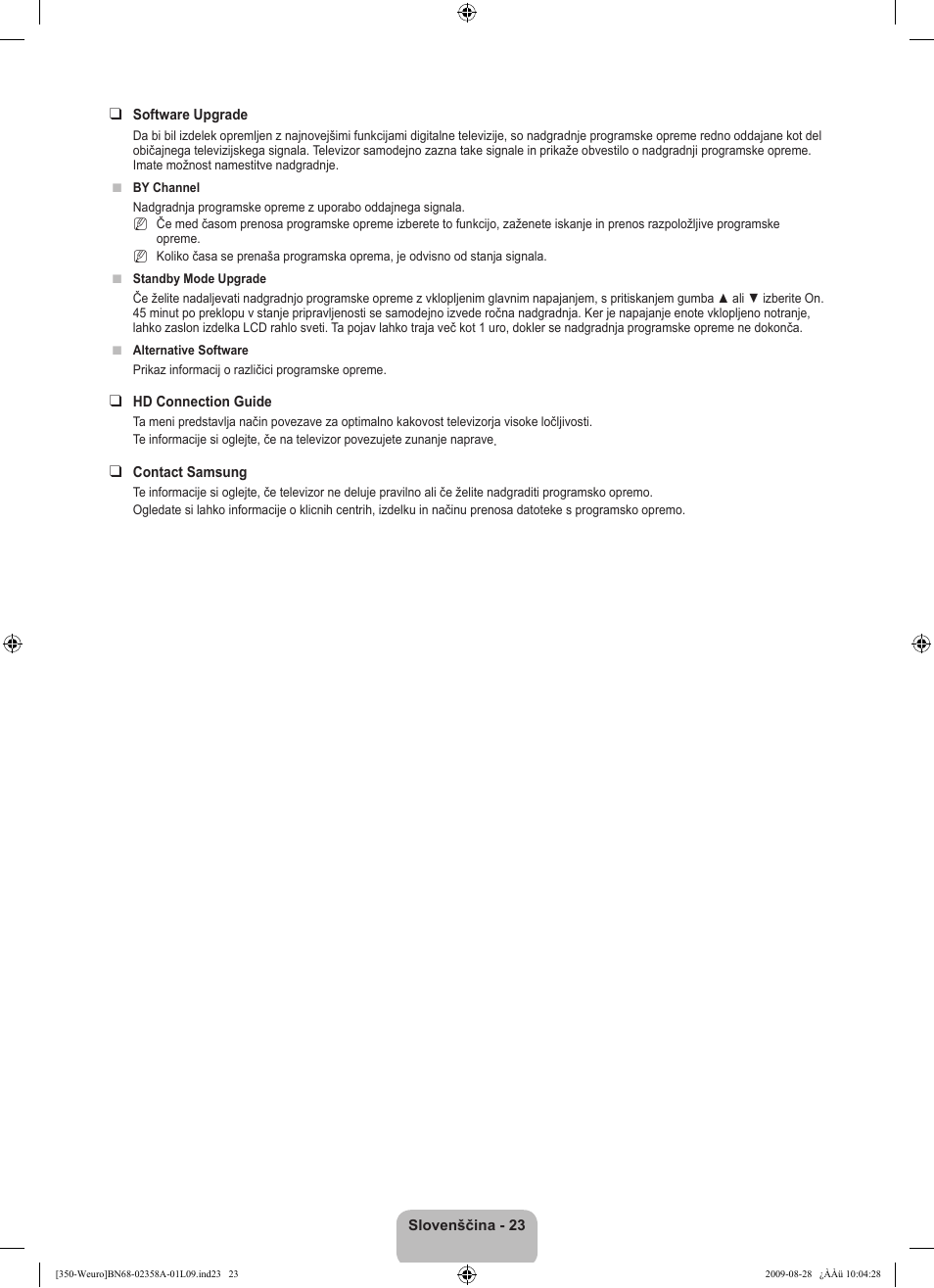 Samsung LE26B350F1W User Manual | Page 249 / 296
