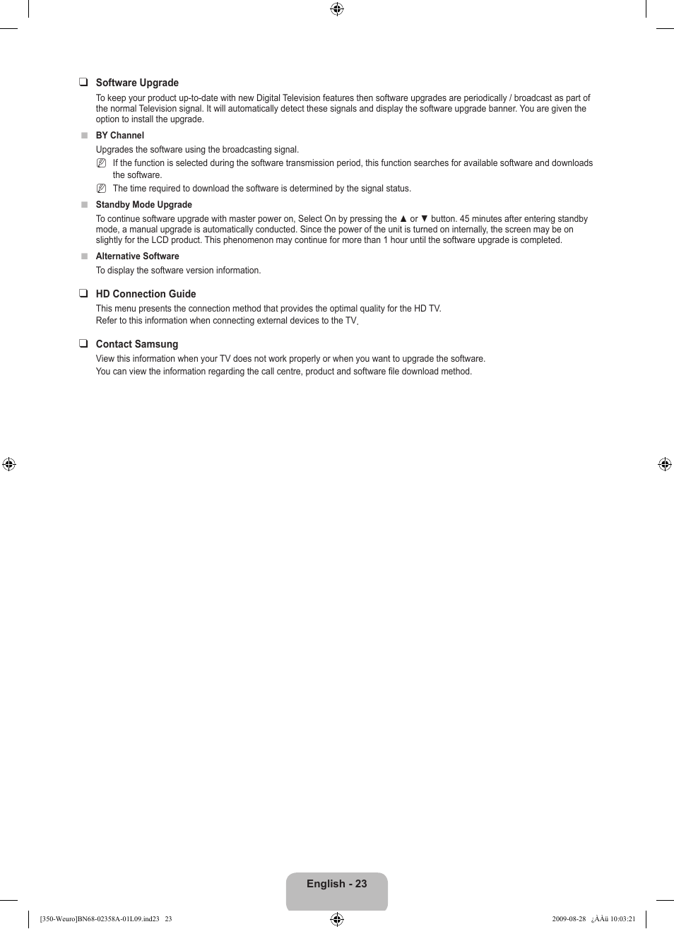 Samsung LE26B350F1W User Manual | Page 25 / 296