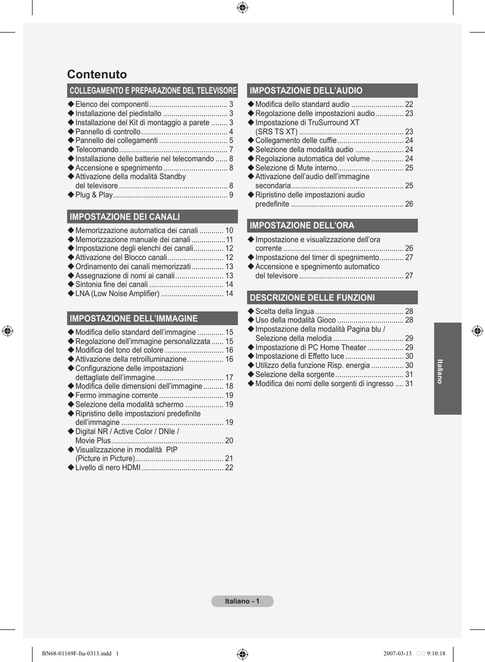 Contenuto | Samsung LE26R87BD User Manual | Page 227 / 451