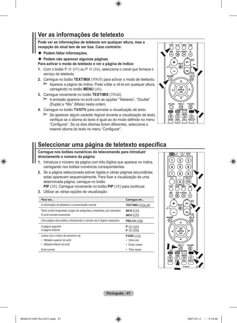 Ver as informações de teletexto, Seleccionar uma página de teletexto específica | Samsung LE26R87BD User Manual | Page 386 / 451