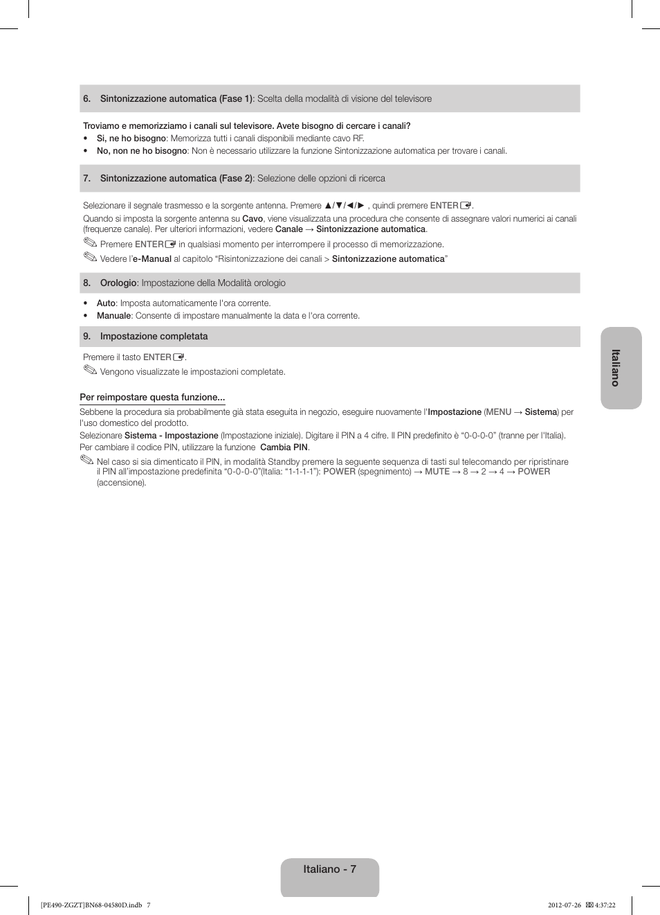 Samsung PS43E490B1W User Manual | Page 49 / 59