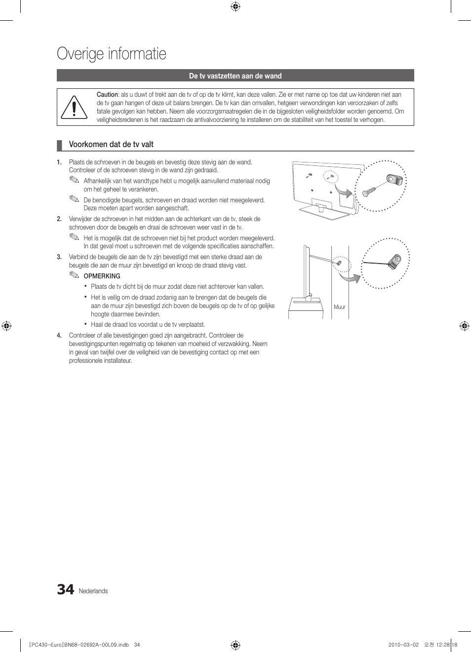 Overige informatie | Samsung PS50C430A1W User Manual | Page 154 / 361