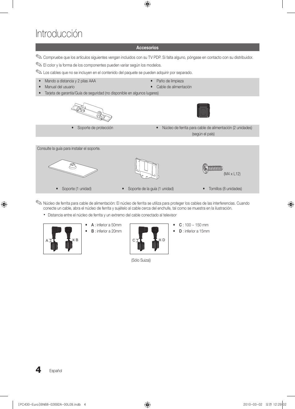 Introducción | Samsung PS50C430A1W User Manual | Page 204 / 361