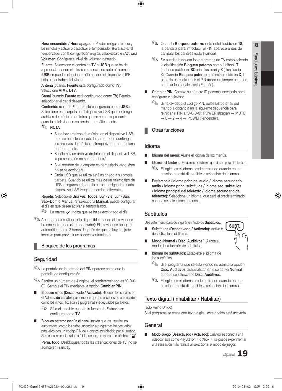 Samsung PS50C430A1W User Manual | Page 219 / 361