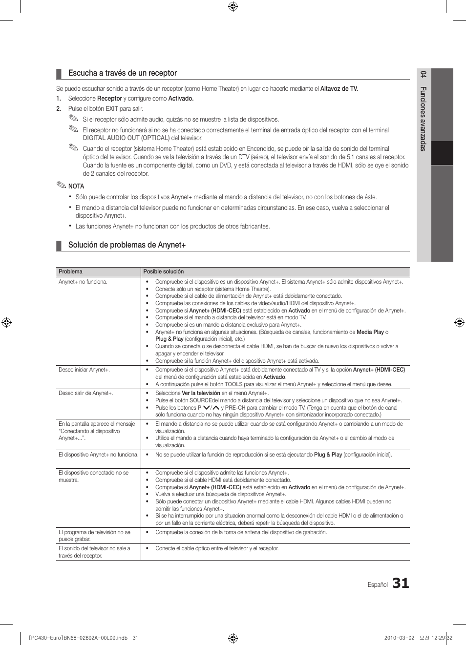 Samsung PS50C430A1W User Manual | Page 231 / 361