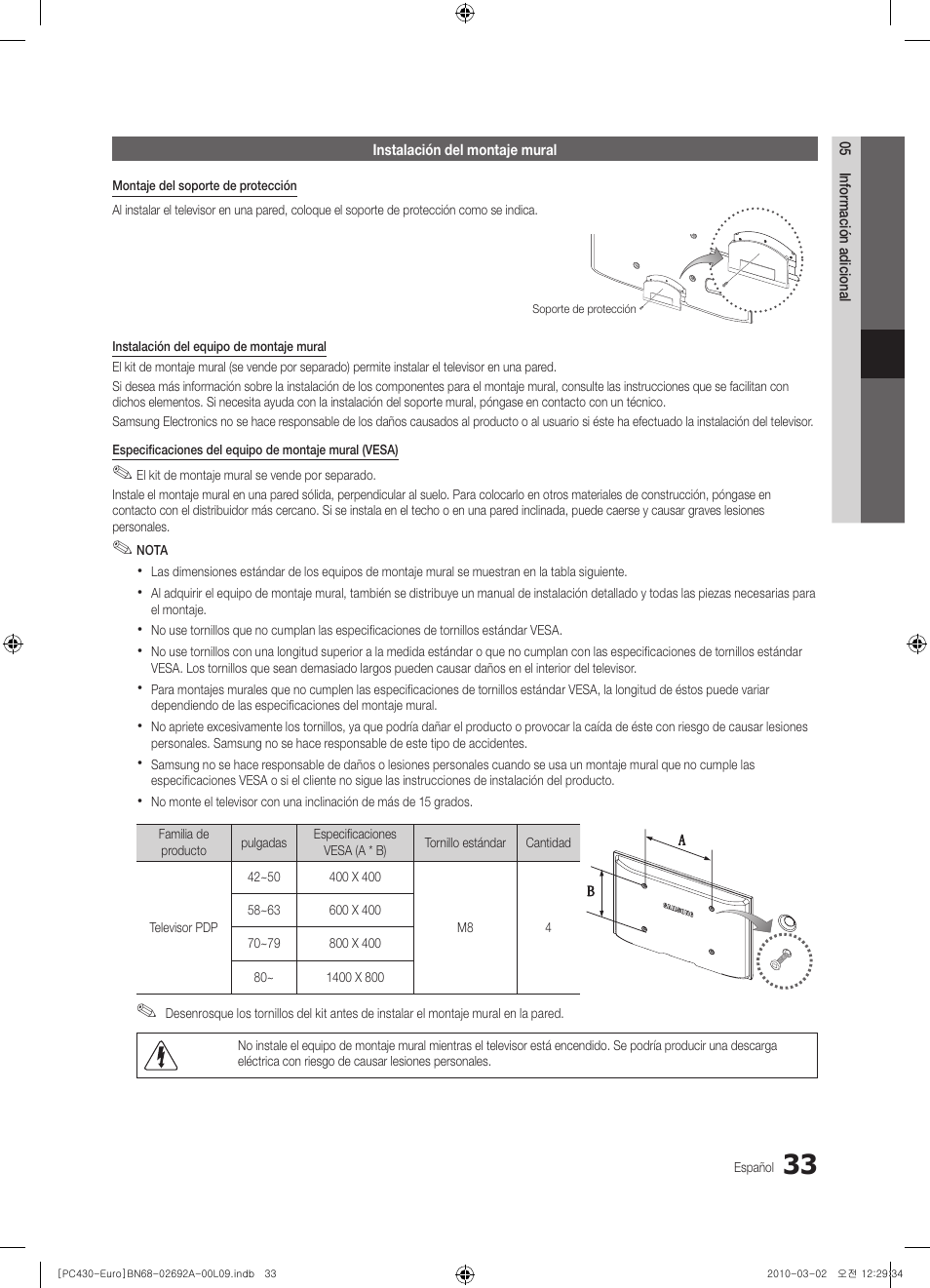 Samsung PS50C430A1W User Manual | Page 233 / 361