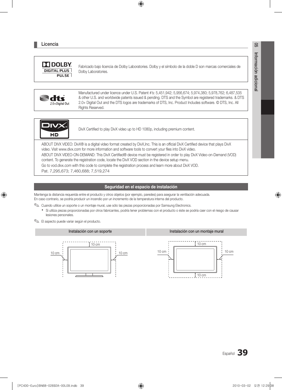 Samsung PS50C430A1W User Manual | Page 239 / 361