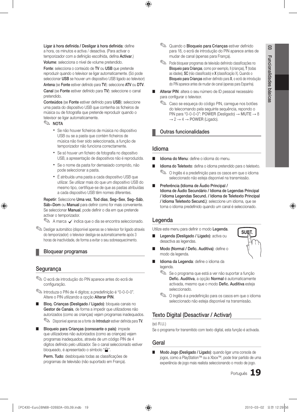 Samsung PS50C430A1W User Manual | Page 259 / 361