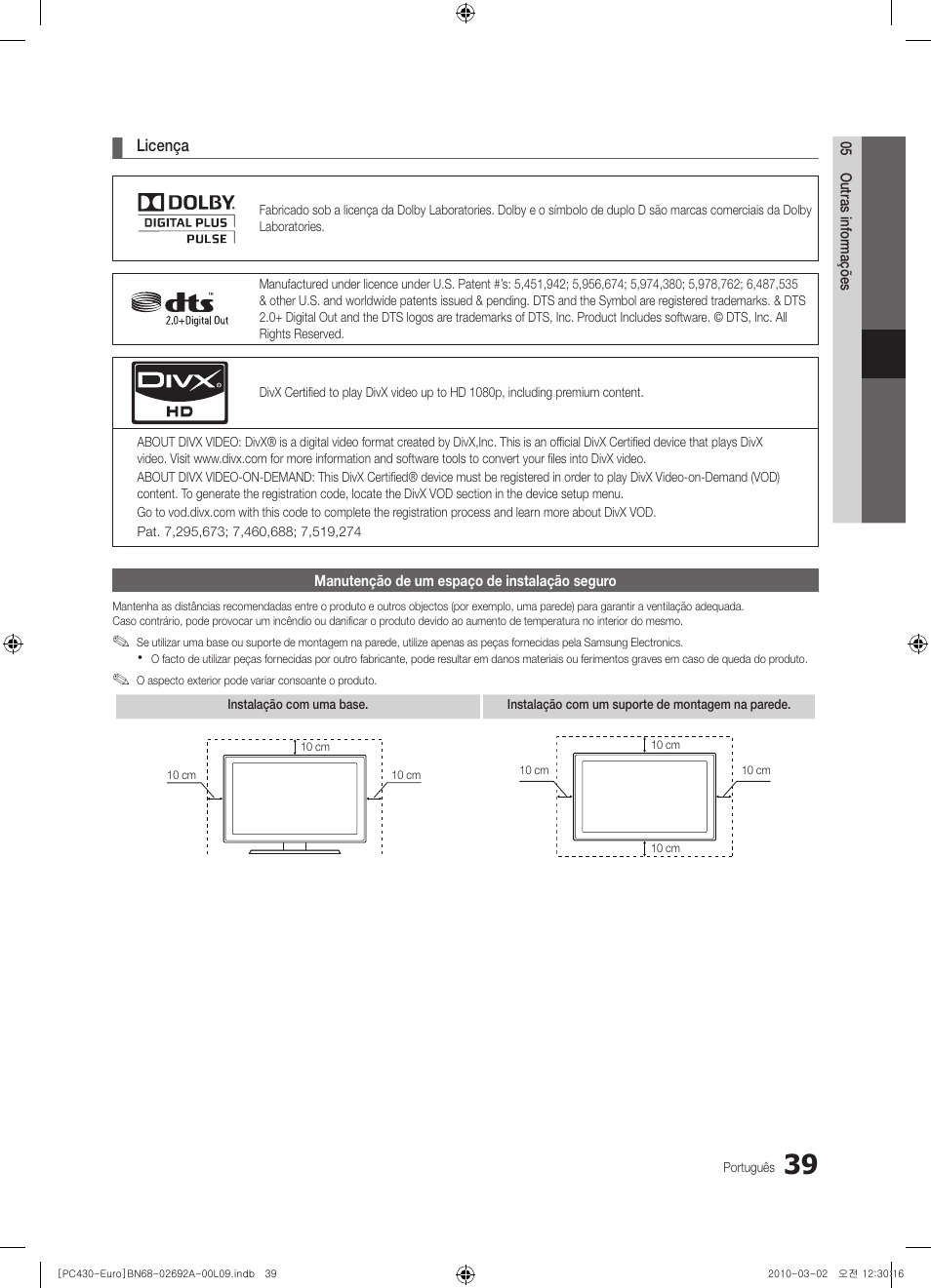 Samsung PS50C430A1W User Manual | Page 279 / 361