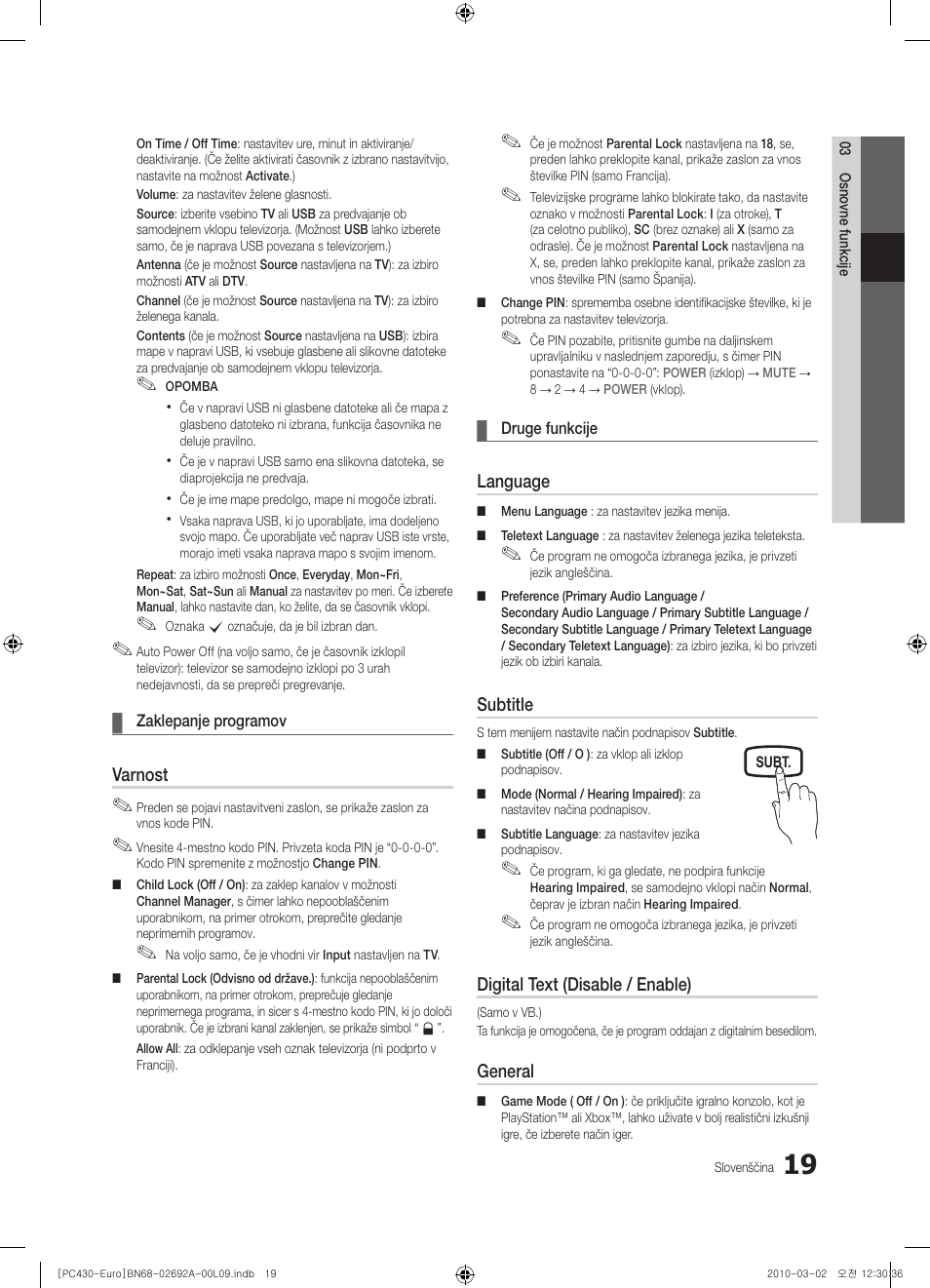 Samsung PS50C430A1W User Manual | Page 299 / 361