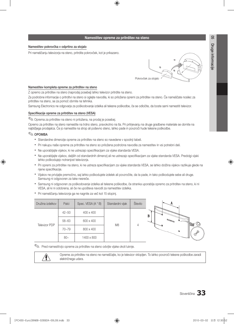 Samsung PS50C430A1W User Manual | Page 313 / 361