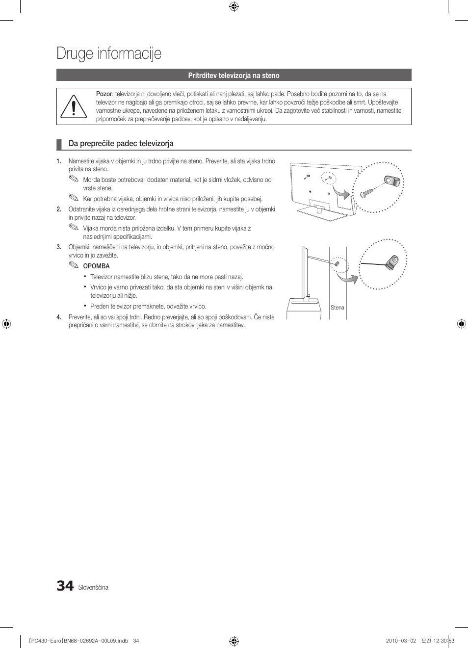 Druge informacije | Samsung PS50C430A1W User Manual | Page 314 / 361