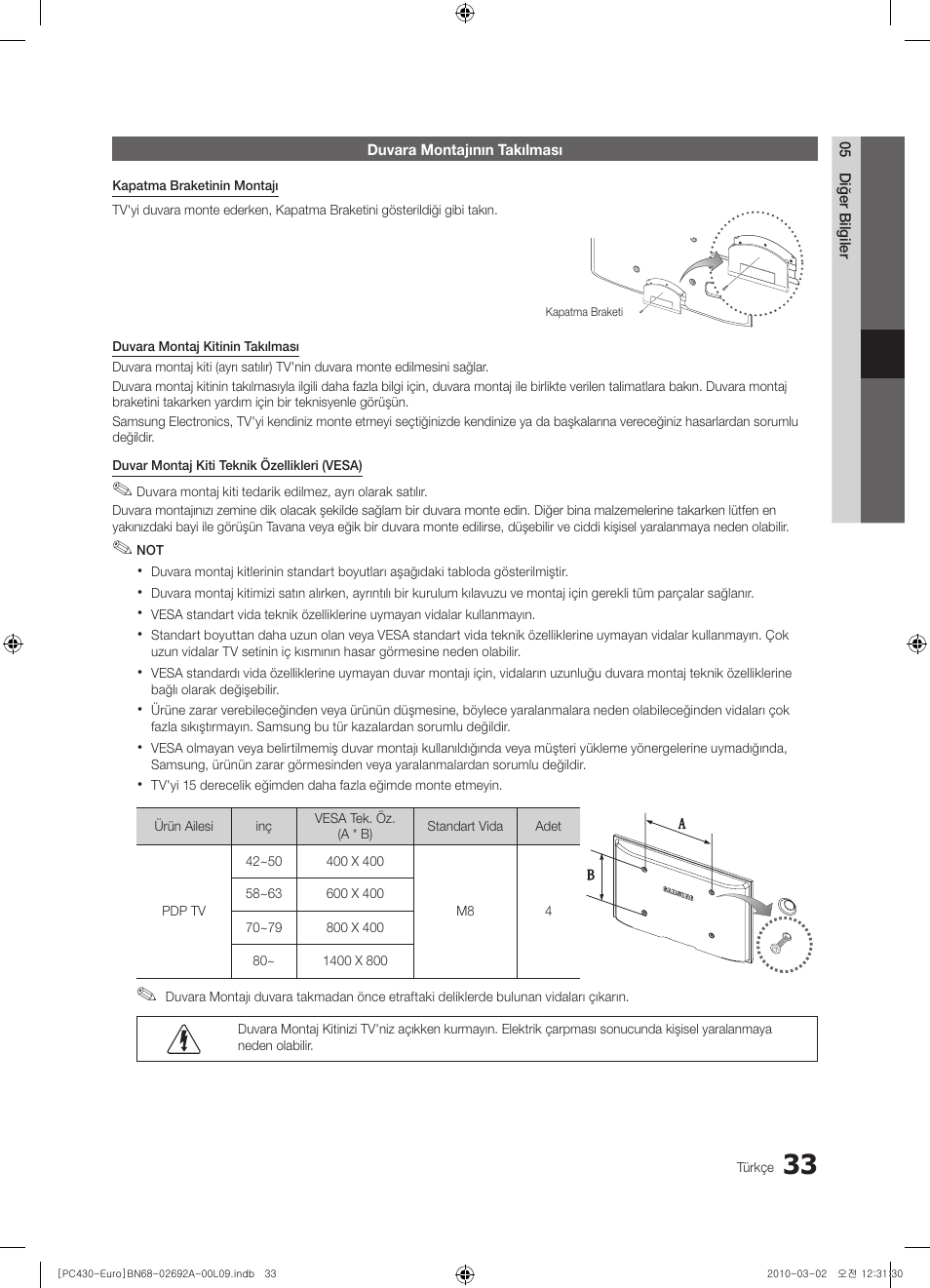 Samsung PS50C430A1W User Manual | Page 353 / 361