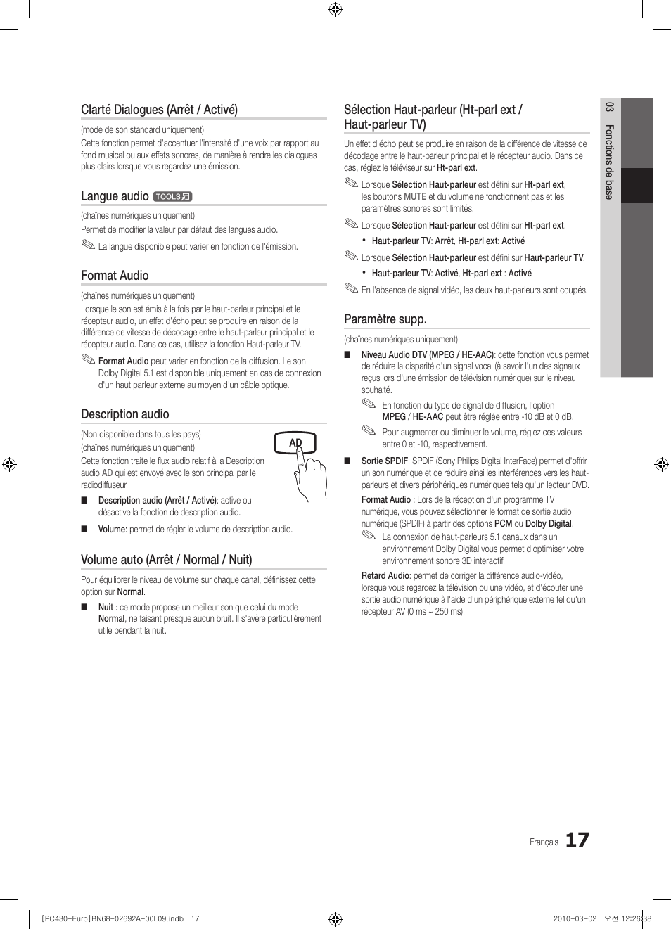 Samsung PS50C430A1W User Manual | Page 57 / 361