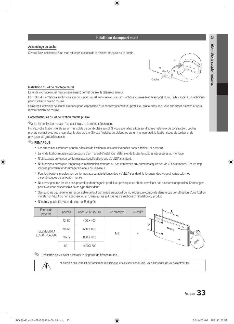 Samsung PS50C430A1W User Manual | Page 73 / 361