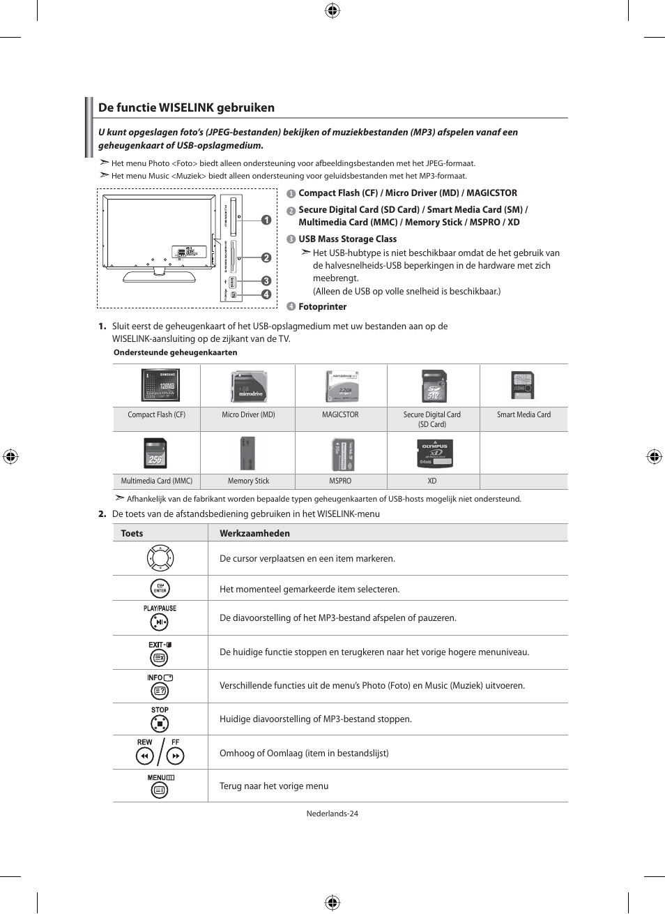 De functie wiselink gebruiken | Samsung LE46N71B User Manual | Page 158 / 313
