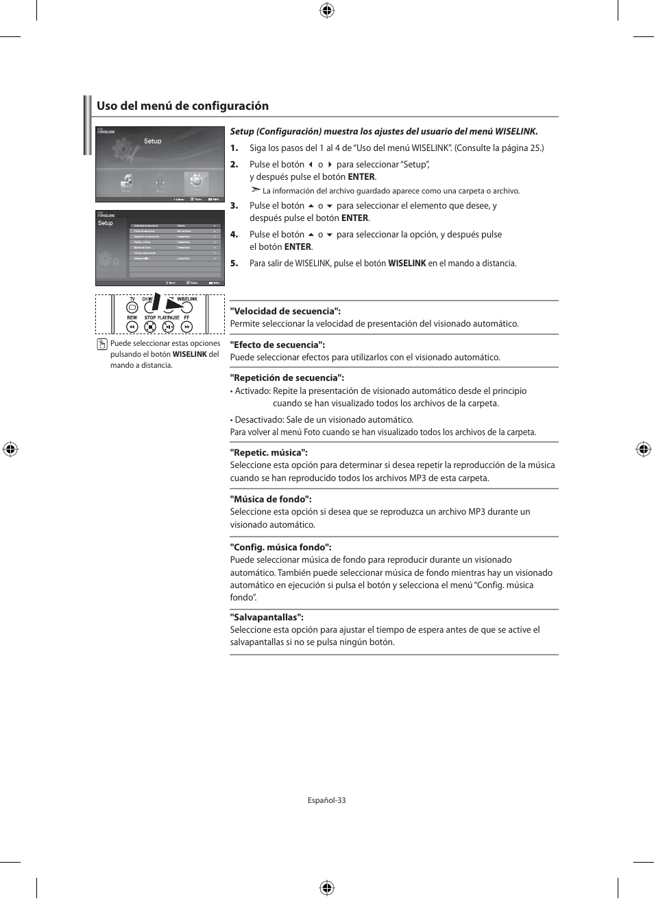 Uso del menú de configuración | Samsung LE46N71B User Manual | Page 211 / 313