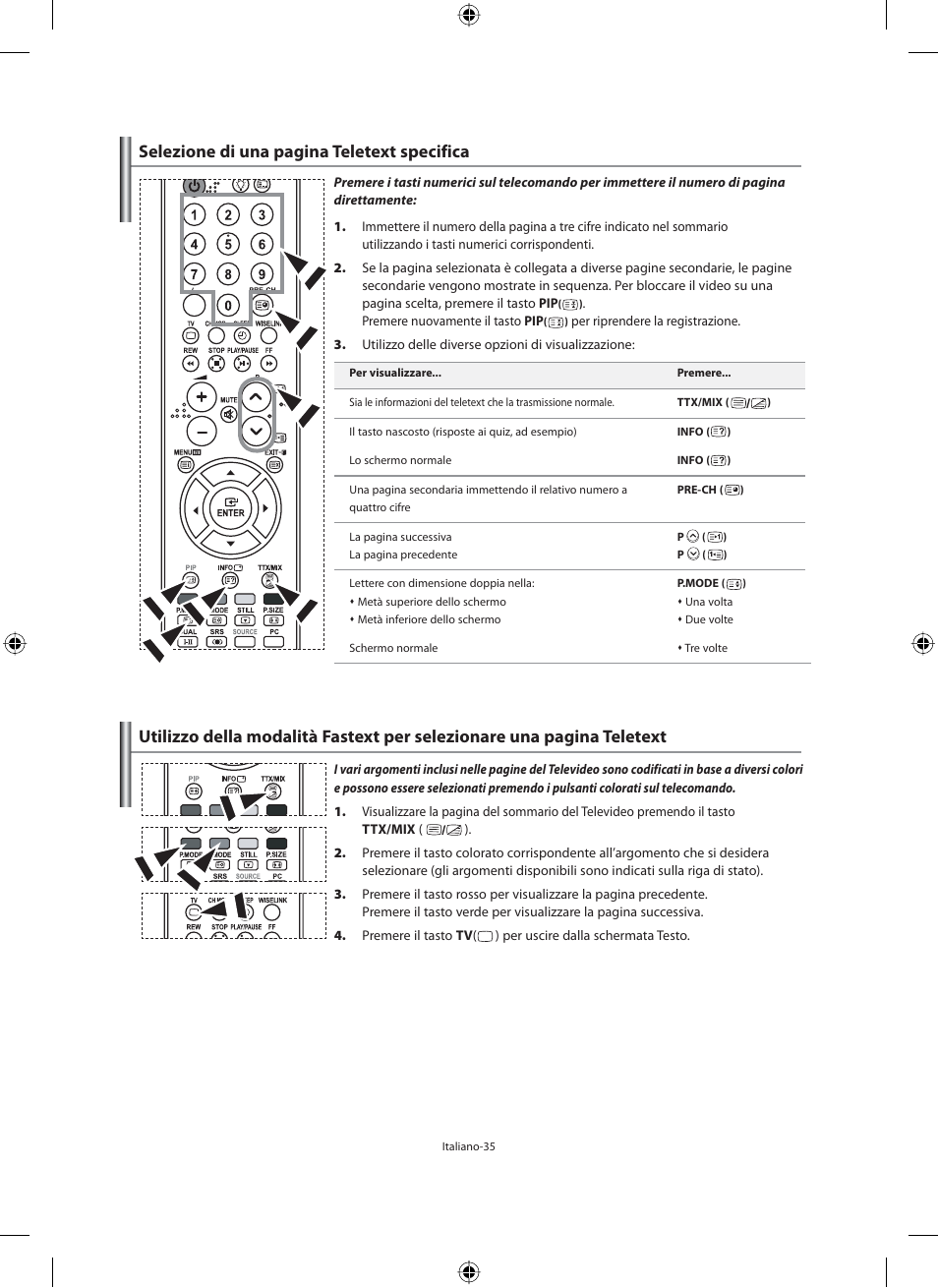 Selezione di una pagina teletext specifica | Samsung LE46N71B User Manual | Page 301 / 313