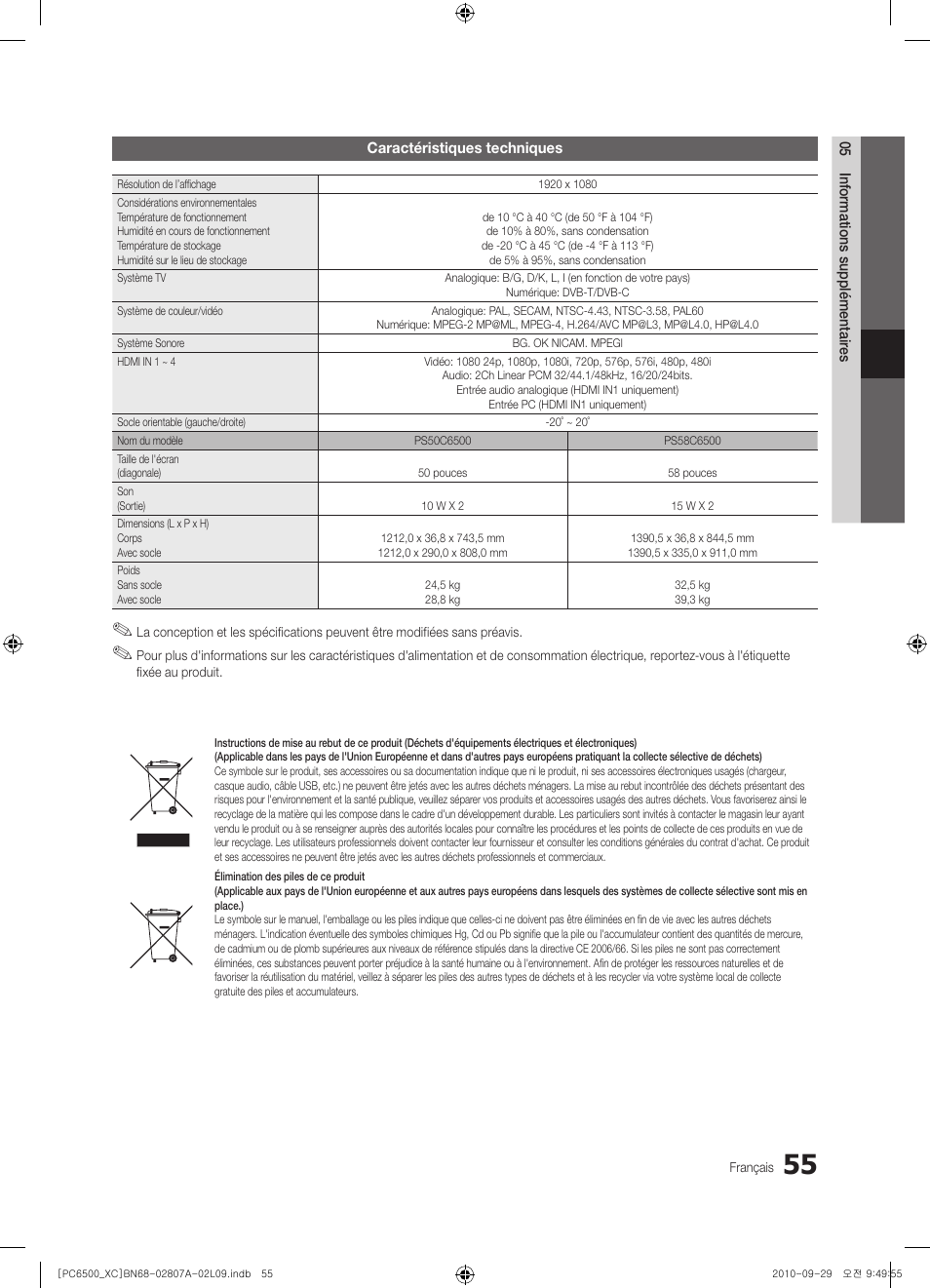 Samsung PS50C6500TW User Manual | Page 110 / 499