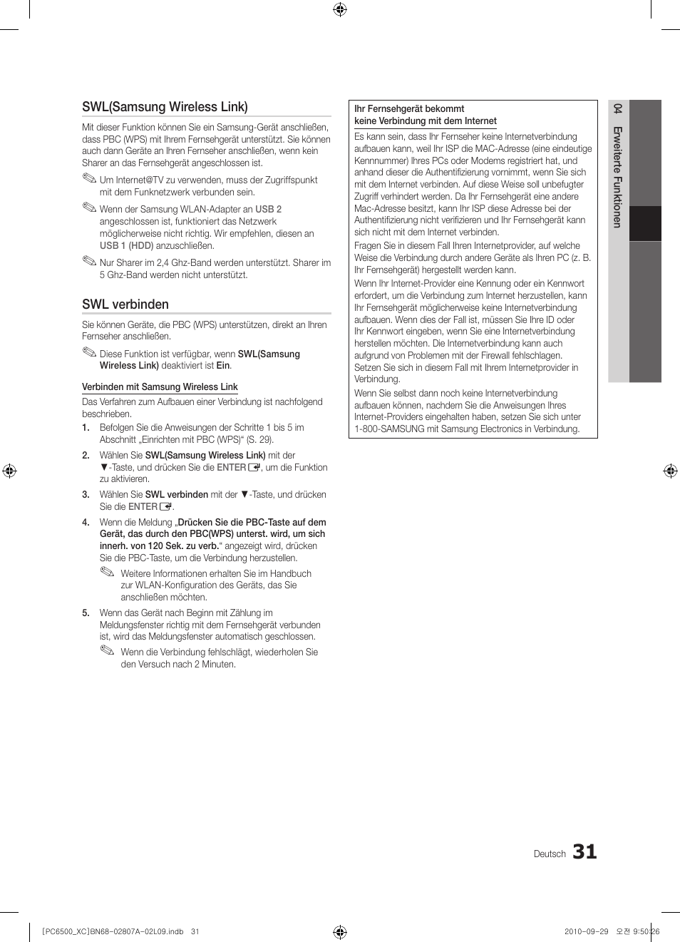 Samsung PS50C6500TW User Manual | Page 141 / 499