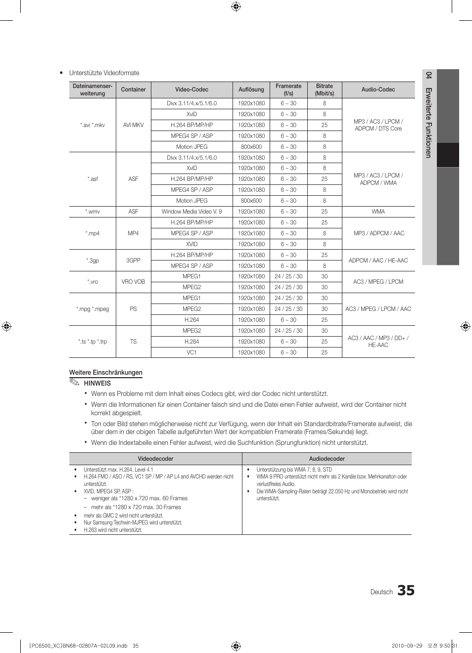 Samsung PS50C6500TW User Manual | Page 145 / 499