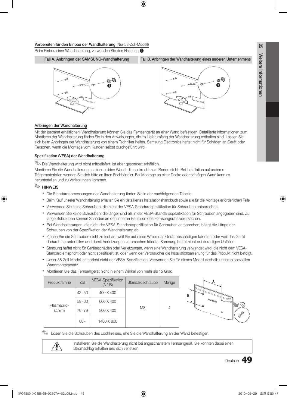 Samsung PS50C6500TW User Manual | Page 159 / 499