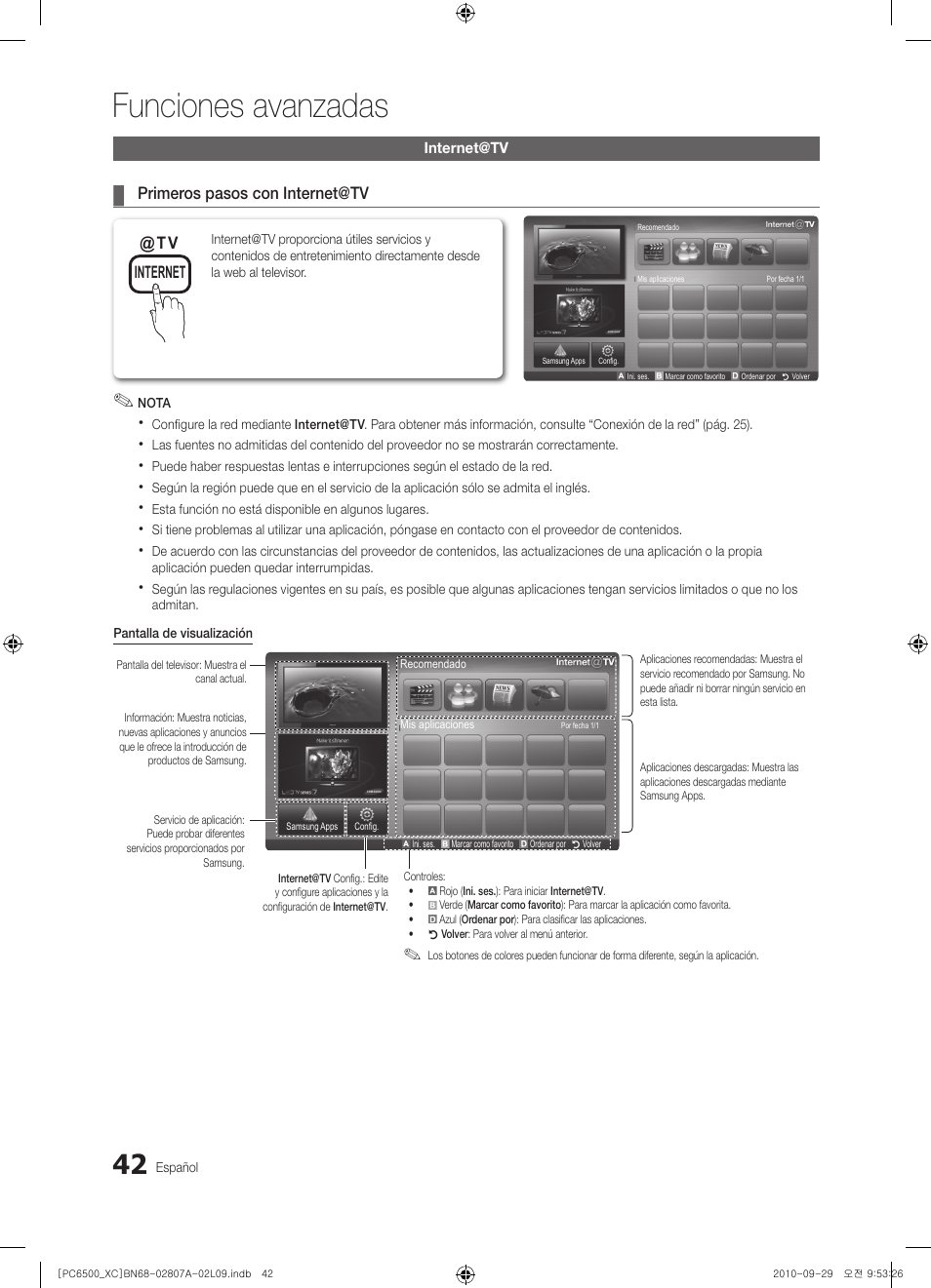 Funciones avanzadas | Samsung PS50C6500TW User Manual | Page 318 / 499