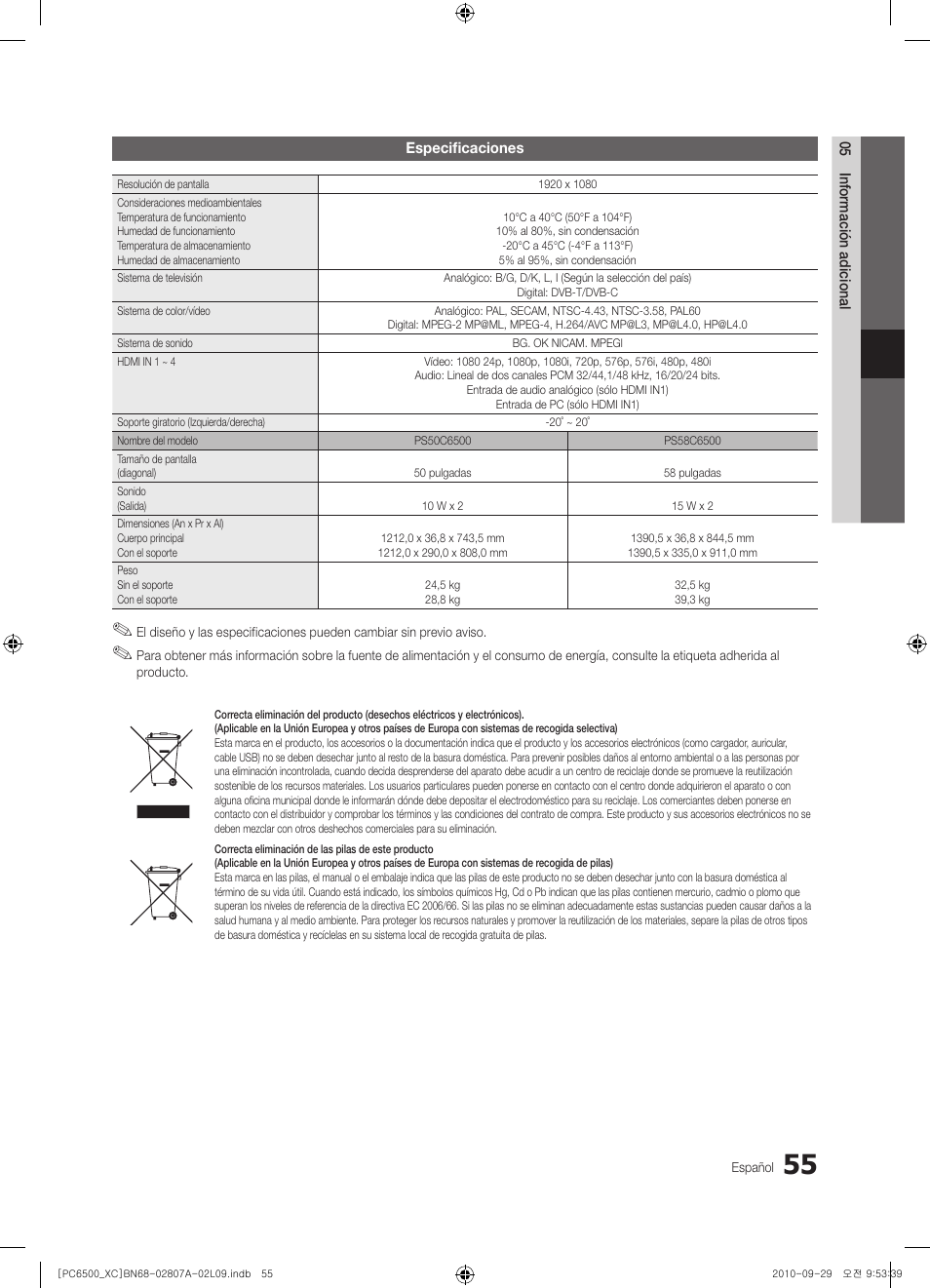 Samsung PS50C6500TW User Manual | Page 331 / 499